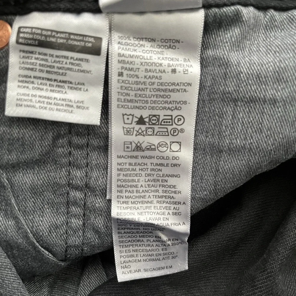 levis 501 premium mens jeans 31x32 True Fit‎ 32x32 Distressed Black 100% Cotton